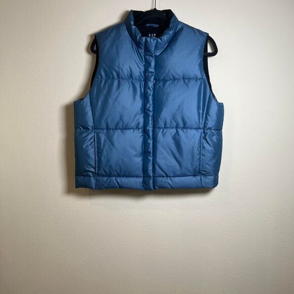 blue gap y2k puffer vest - Picture 3 of 8
